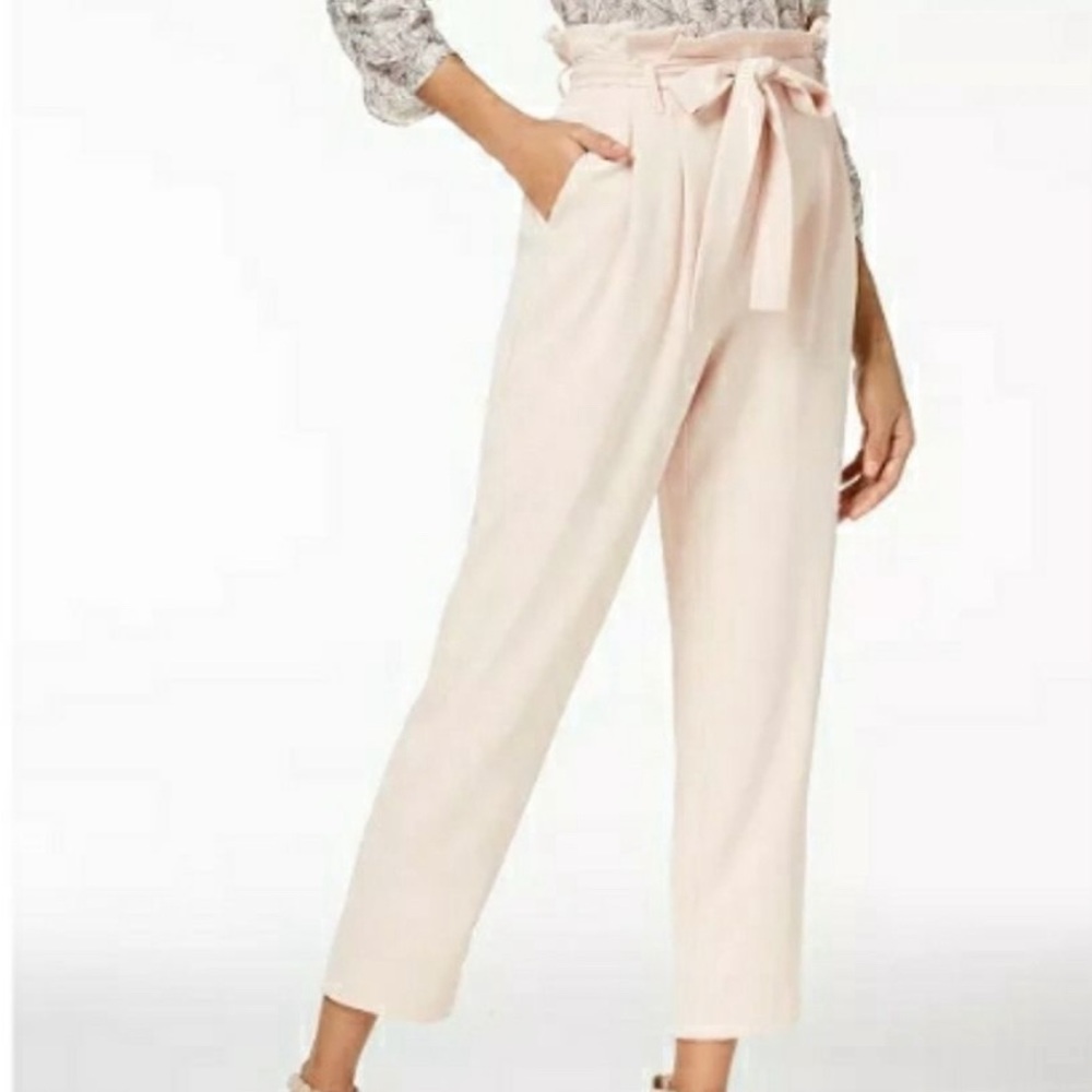 NWT Rachel Roy high rise blush pink paperback pants trousers size 12